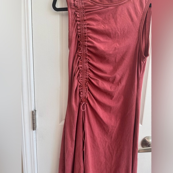 DAILY PRACTICE By Anthropologie Rouched Lounge Midi Dress Size Medium - Picture 6 of 11